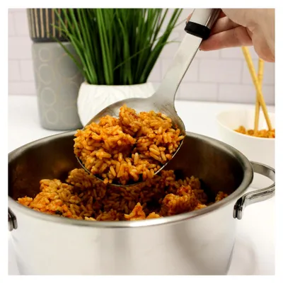 Produktbild von Reislöffel Essentials (Servierlöffel für Reis, Bulgur, Couscous, Edelstahl, Kochlöffel, Servierbesteck)