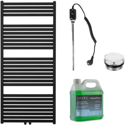 Immagine prodotto di Set di radiatori elettrici da bagno Vincenzo - 600W - nero opaco - 1340x600 mm