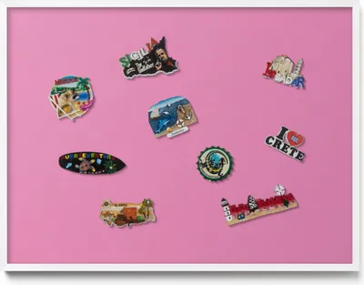 Immagine prodotto di Lavagna magnetica 80x60 cm – Cornice bianca – Colore rosa – Parete magnetica, lavagna magnetica – Ideale per il soggiorno, bacheca magnetica