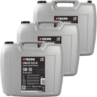 Produktbild von TECPO Motoröl 60 Liter 5W-30 LONGLIFE Plus HC Synthese passend für ACEA C3 / API SN / 504 / 507 / 229.31 / 229.51 / LL-04 / C30