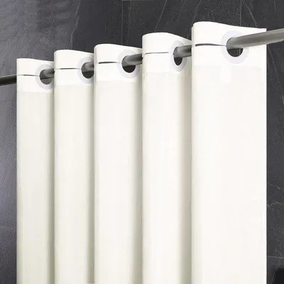 Produktbild von Wasserdichtes Duschvorhang mit Antischimmel Funktion und integriertem Ring