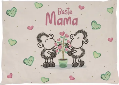 Produktbild von Sheepworld 47417 Kirschkernkissen Beste Mama, 25 cm x 18 cm