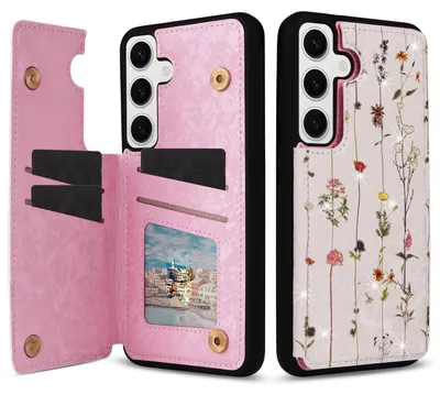 Immagine prodotto di Per Samsung Galaxy S24 RFID Anti Data Theft Case Case Flowers TPU Cover Case Smart Cover Motif 2