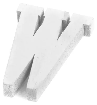 Produktbild von Kleiner Holzbuchstabe W Weiß 5cm Hochzeitsdeko - Einheitsgröße