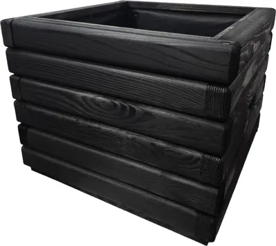 Obrázok produktu pre HolzGarden Drevený Kvetináč 40x30x40 cm Impregnovaný Farbe: Ebenové Drevo 29 l Veľký Vonkajší Kvetinový Box Na Balkón A Do Záhrady