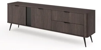 Obrázok produktu pre Selsey Veris – 2-dverová TV skrinka so zásuvkami, dub Dunin, 195 cm