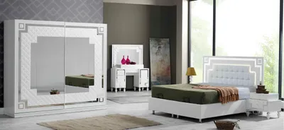 Image de Armoire de chambre à coucher blanche Armoire de toilette design Meubles en bois