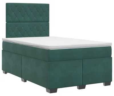 Obrázok produktu pre Skriňová posteľ s matracom tmavozelená 120 x 190 cm zamatová