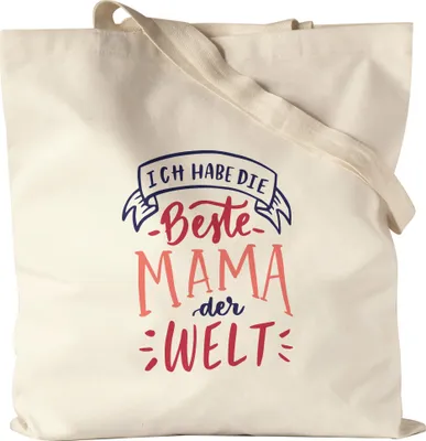 Produktbild von Ich Habe Die Beste Mama Der Welt Jutebeutel Stoffbeutel Canvas  Muttertag Geschenkidee Beste Mutter Lieblingsmama
