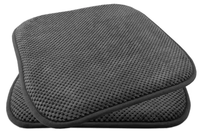 Produktbild von Komfortable & praktische Gel-Kissen 40x40 - Stuhlkissen mit modernem Memory-Schaumstoff - gepolsterte Sitzkissen Out- und Indoor Gartenkissen Stuhlauflage rutschfest, Farbe:Dunkelgrau, Set:2er