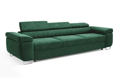 Produktbild von Schlafsofa CARMEN, moderne Couch mit verstellbaren Kopfstützen, ausziehbare Polstercouch, Sofa mit Schlaffunktion, Kronos 19