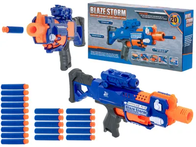 Produktbild von Aga Blaze Storm Schaumstoffpfeil + Visier + 20 blaue Pfeile
