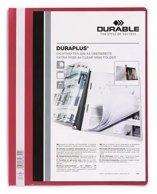 Productafbeelding van DURABLE 257903 25er Präsentationshefter DURAPLUS rot DIN A4 überbreit