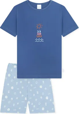 Produktbild von SCHIESSER Mädchen Schlafanzug Set - Kids, kurz, Baumwolle, Motiv, Single Jersey Blau 140