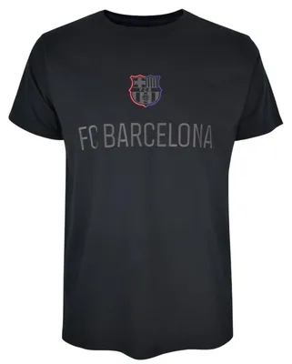 Image de T-shirt pour hommes du FC Barcelona, modèle 5001CBBE, 100% coton, produit officiel sous licence, taille XL, couleur noire