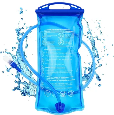 Produktbild von flintronic Trinkblase 1,5L/2L Wasserblase für Trinkrucksack, BPA-freies Wasserblase für Rucksack, mit auslaufsicherer Wasserreservoir, Trinkbeutel Wassertank mit Schlauch ALS Trinksystem