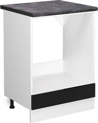 Produktbild von Herdumbauschrank Vicco R-Line Schwarz Hochglanz 60 cm , AP Anthrazit, Model 45751