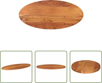 Obrázok produktu pre The Living Store Stolová doska 100x40x3,8 cm oválna z masívneho dreva akácie