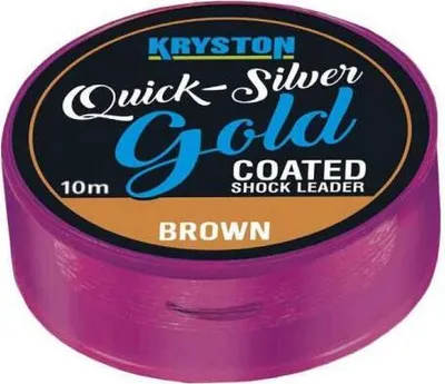 Obrázok produktu pre Kryston Quicksilver Gold Coated Shock Leader Brown 10 m 25 lb