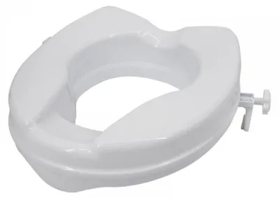 Obrázek produktu pro Zvedák na toaletní mísu, výška 6 cm, ergonomický design, vhodný pro seniory a po operacích, vyroben z PVC, bez víka