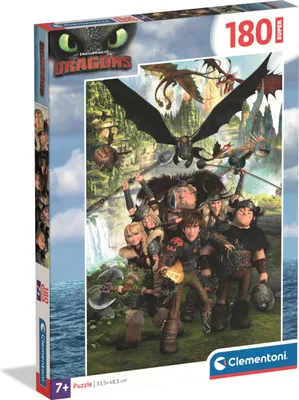 Produktbild von Clementoni 181 Pieces Super Dragontrainer Puzzle    One Size