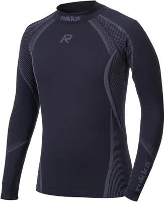 Image de T-shirt technique manches longues Rukka Xeno pour femmes, noir/noir, taille L