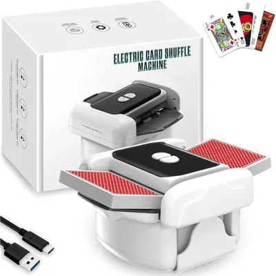 Produktbild von Automatischer Kartenmischer Elektrisch USB C Batteriebetrieben für 2 Kartendecks