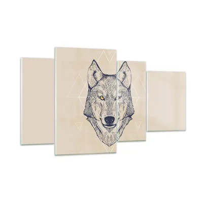 Produktbild von Bilder auf glas - Husky Hund Portrait Plakat - 120x70cm - Glasbilder - Wandbilder - Kunstdruck - Wanddekoration aus Glas - Glas Bilder - Wandbild auf Glas - GDL120x70-3109