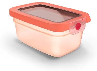 Produktbild von EMSA oneClick Frischhaltedose 0,75 L N12105, Box, Rechteckig, 0,75 l, Orange, Durchscheinend, Polypropylen (PP), Polypropylen (PP)/Thermoplastisches Elastomer (TPE)