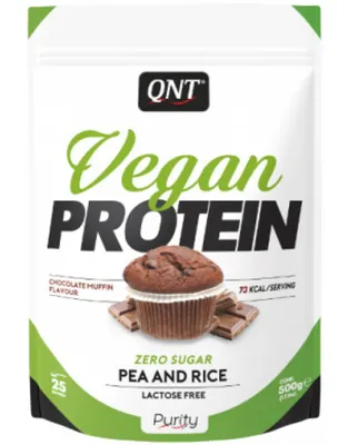 Immagine prodotto di QNT Vegan Protein 500 g di amaretto alla vaniglia / Proteine vegetali / Proteine adatte a vegani e vegetariani ad alto contenuto proteico