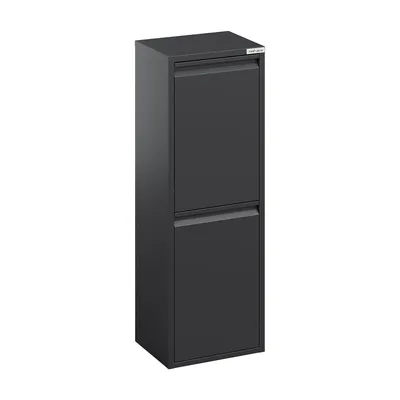 Produktbild von VEEHAUS Küche Mülleimer Für Den Vielseitigen Einsatz Mit Klappen Aus Edelstahl Stilvoller Abfalleimer Für Eine Effiziente Und Praktische Aufbewahrung Schwarz (2 x 15 LT - 30 LT)