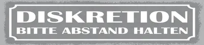 Produktbild von vianmo Blechschild 10x46 cm Diskretion bitte Abstand halten