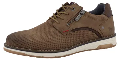 Produktbild von Mustang Herren Schnürschuh sportlicher Sneaker-Stil mit Farbakzenten 26M0031002, Größe:41 EU, Farbe:Beige