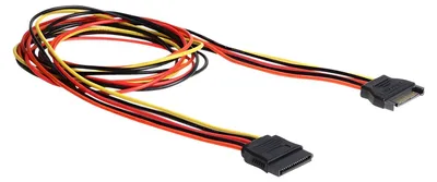 Produktbild von DELOCK Stromkabel SATA 15Pin -> SATA 15Pin  St/Bu  1.00m