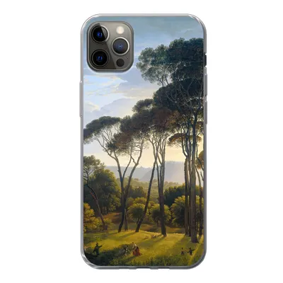 Produktbild von MuchoWow® Handyhülle Schutzhülle Hülle für iPhone 13 Pro Max Italienische Landschaft mit Zirbelkiefer - Hendrik Voogd - Kunst Silikon Softcase Handy Hülle - Mobiltelefon