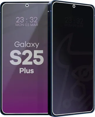 Produktbild von Hybridglas mit Privatschutzfilter für Galaxy S25 Plus, Bizon Glass Mule Shadow, Matt