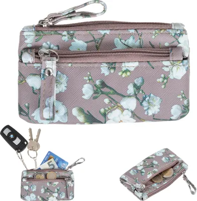 Produktbild von Schlüsselbörse Damen Börse Alessandro Fleur Rose Keys Blumen Schlüsselmäppchen Mini Geldbörse Schlüsseletui Etui Mäppchen 2800 Beige