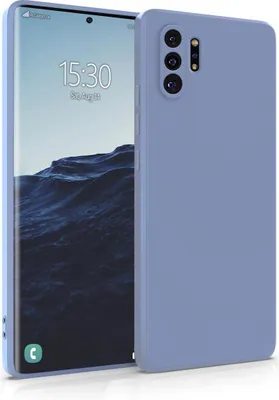 Produktbild von Hülle für Samsung Galaxy Note 10 Plus - Handyhülle mit Kameraschutz Cover aus Silikon in Blau