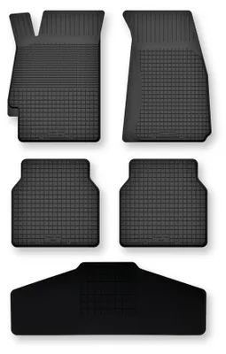 Image de Tapis de sol en caoutchouc + tunnel pour Fiat Coupe I 1994-2000 (coupé) – 5 pièces, noirs, semi-universel, adapté