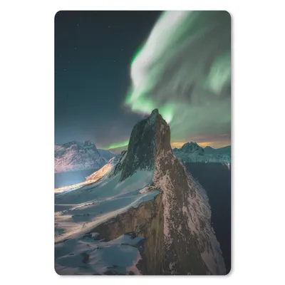 Produktbild von MuchoWow® Mauspad Mousepad Nordlichter - Berg - Eis 18x27 cm - Mousepads - Maus Mat - Pad - Mausunterlage