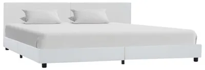 Produktbild von vidaXL Bettgestell Weiß Kunstleder 180x200 cm