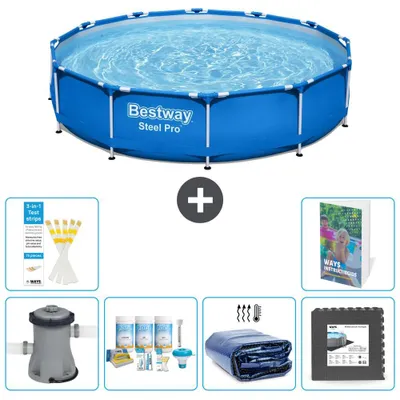 Zdjęcie produktu dla Basen stalowy Bestway Steel Pro, okrągły - 366 x 76 cm - 5-częściowy, model S233