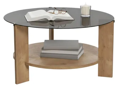 Produktbild von Canevino - Couchtisch, 75x75x40h cm Eiche Braun, Rund