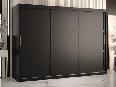Obrázok produktu pre Šatníková skriňa 250 cm MALIA 1 - čierna