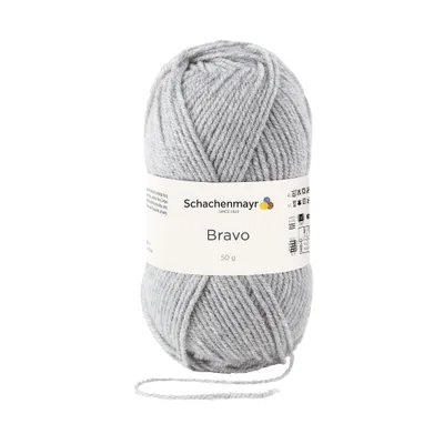 Immagine prodotto di Schachenmayr Bravo, 50 g grigio chiaro screziato Filati per maglieria a mano
