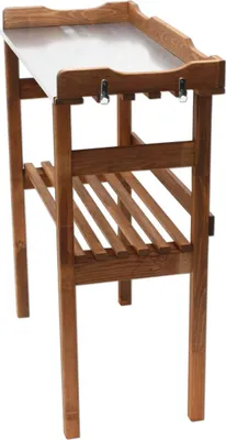 Produktbild von Pflanztisch 80x40x86cm Holz Tisch verzinkte Arbeitsplatte m. Ablagefach