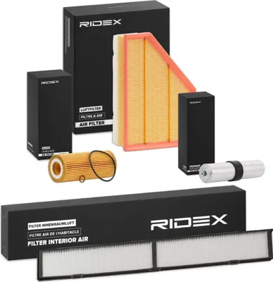 Produktbild von RIDEX Filterset Inspektionspaket Filtersatz für BMW 3 Touring (E91) 3 Limousine (E90) 3 Cabrio (E93)