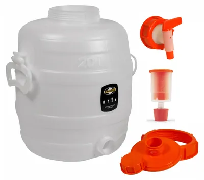 Produktbild von Speidel Getränkefass Rund 20 Liter mit Auslaufhahn NW 15 incl. Gärspund
