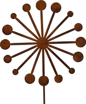 Produktbild von Rost Gartenstecker Pusteblume 115 cm hoch Edelrost Gartendeko Metall Garten Deko