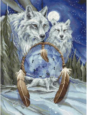 Produktbild von Letistitch Kreuzstich Set "Nichts kann Träume aufhalten", Zählmuster, 32x24cm